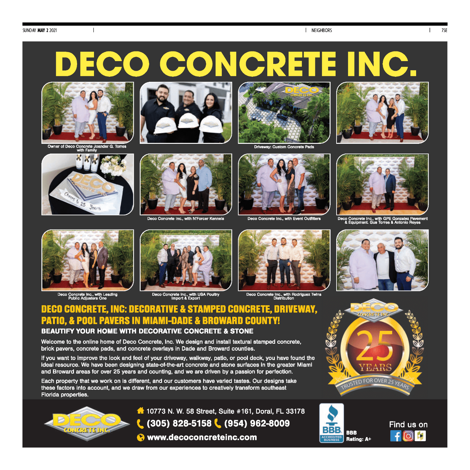 Deco Concrete, Inc.'s 25th Anniversary Party Photos