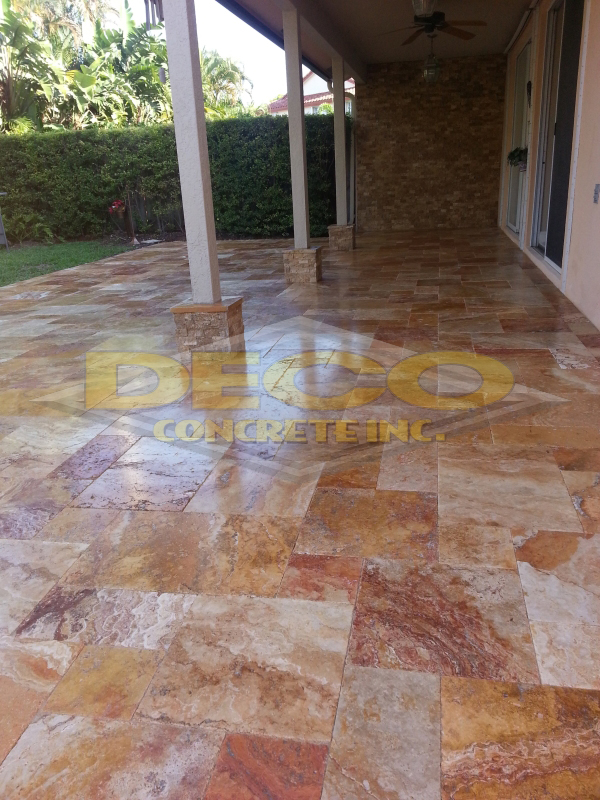 Stamped Concrete Patio in Doral, FL