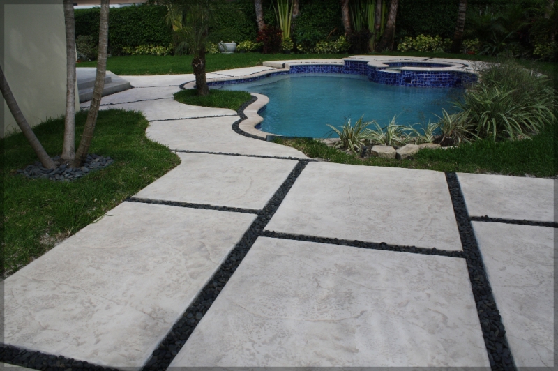 Concrete Pads Near Pool in Parkland, FL