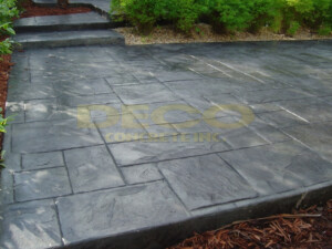 Stamped Concrete Walkway in Gables by the Sea, FL
