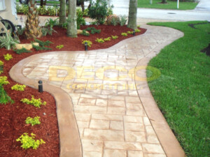 Stamped Concrete Walkway in Coral Gables, FL