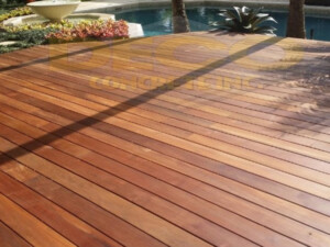 IPE Wood Deck Near Pool in Coral Gables, FL